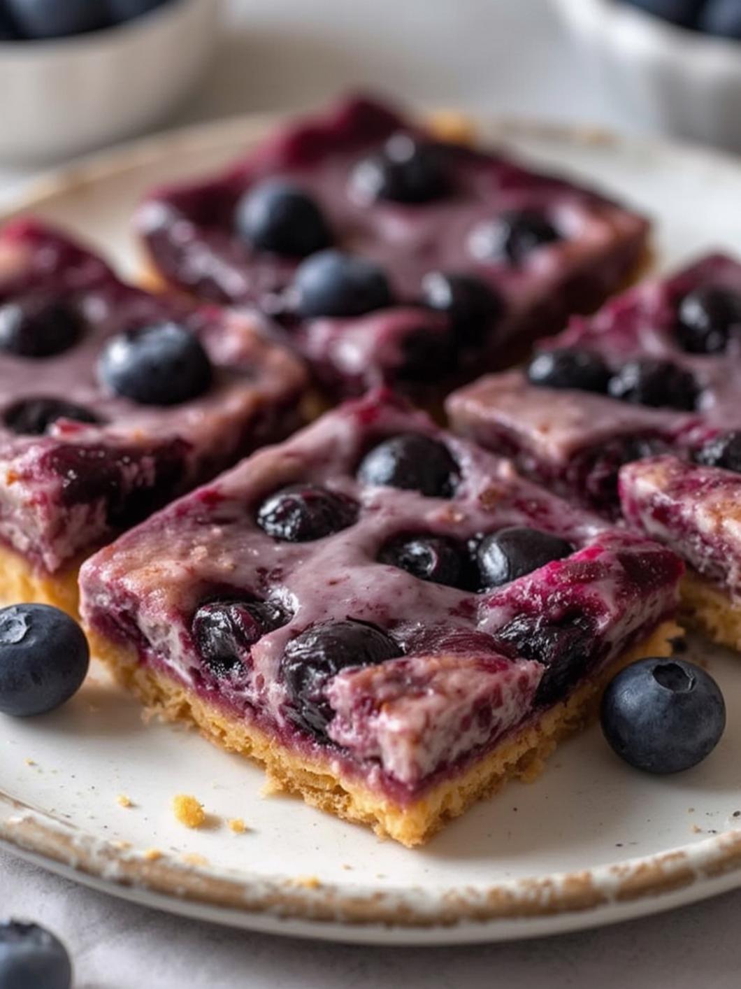 Finished Blueberry Cream Cheese Bars