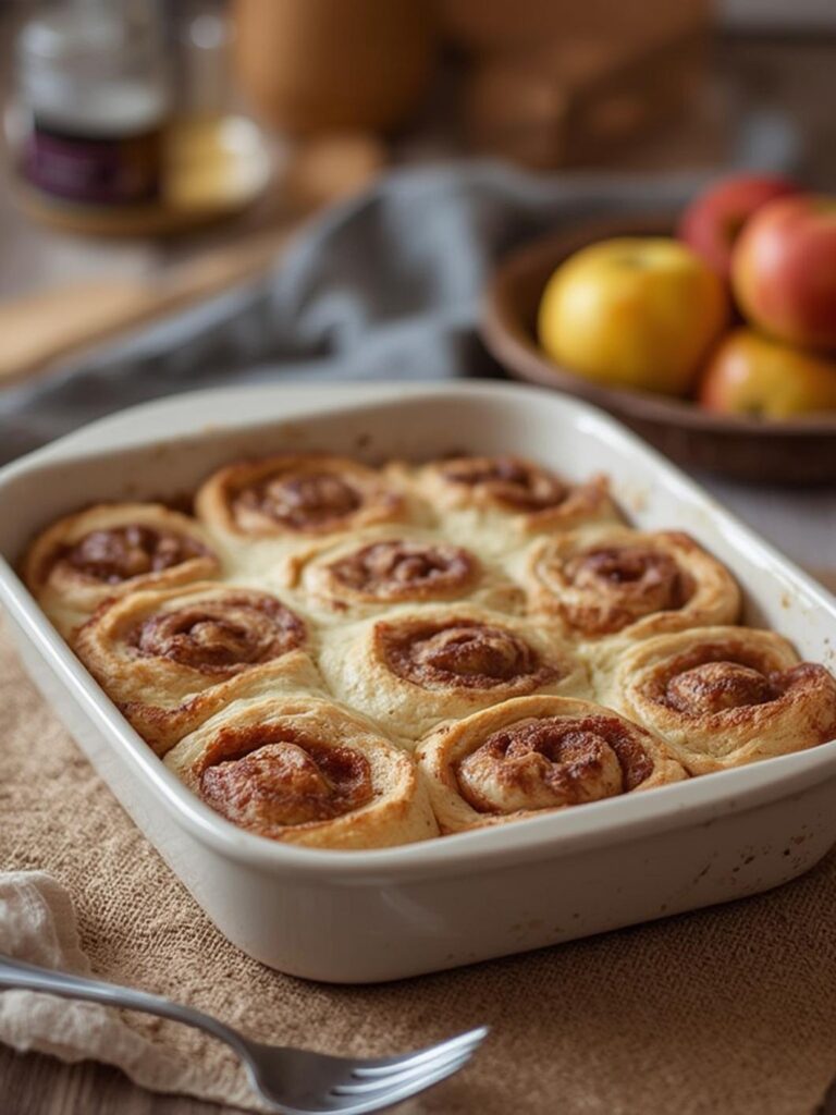 Cinnamon Roll Apple Bake