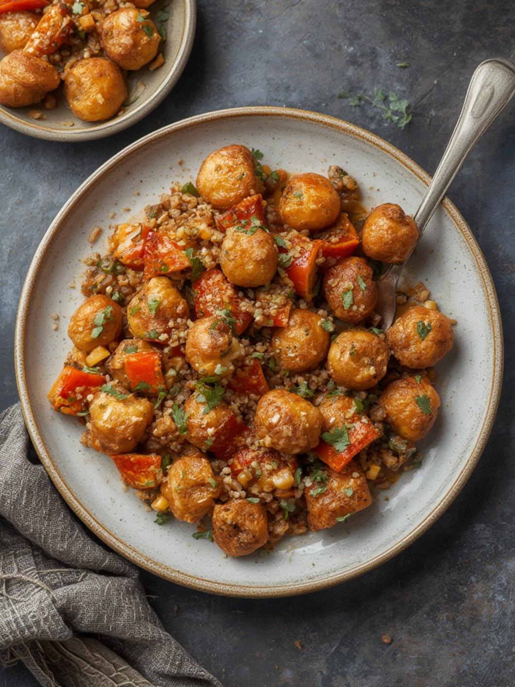 Perfectly cooked taco filling in skillet