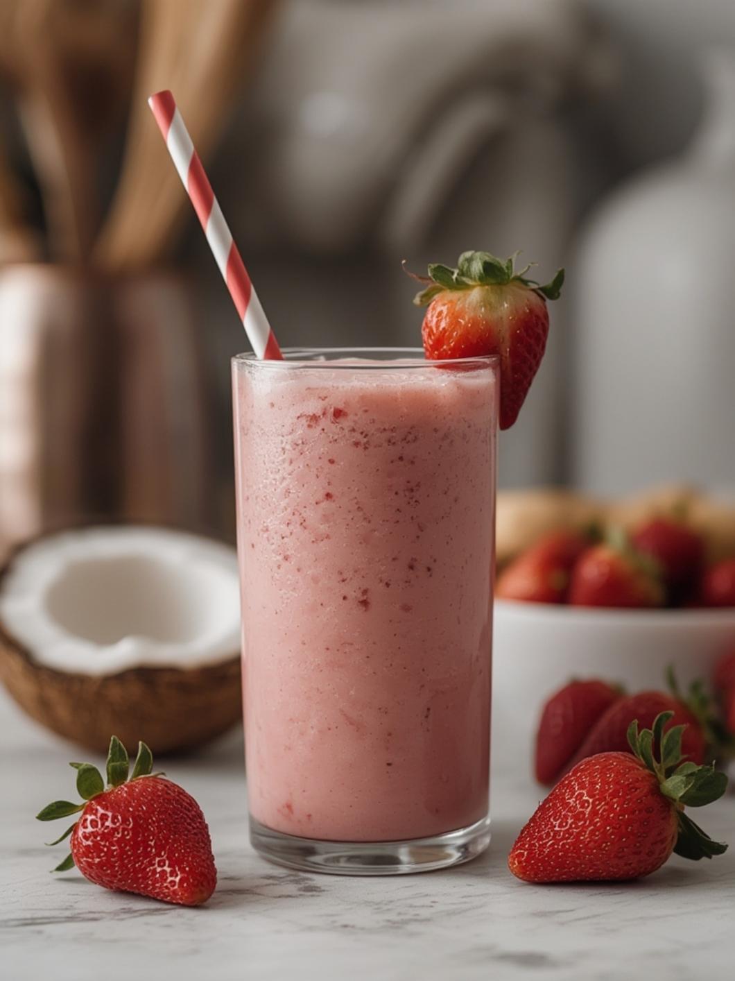 Coconut Strawberry Smoothie