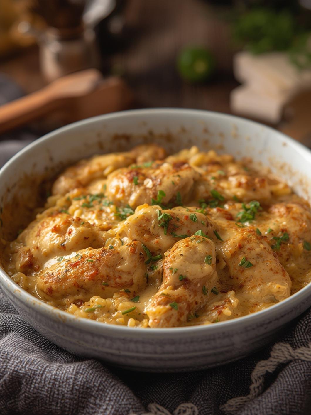 Creamy Chicken and Rice Bake