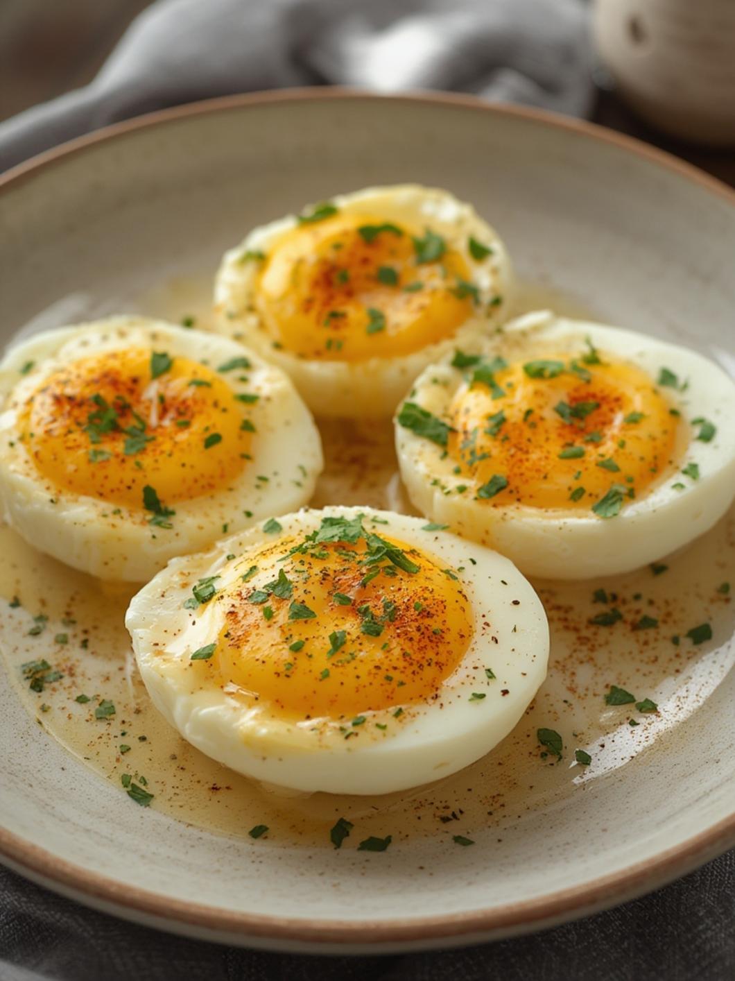 Creamy Feta Eggs served