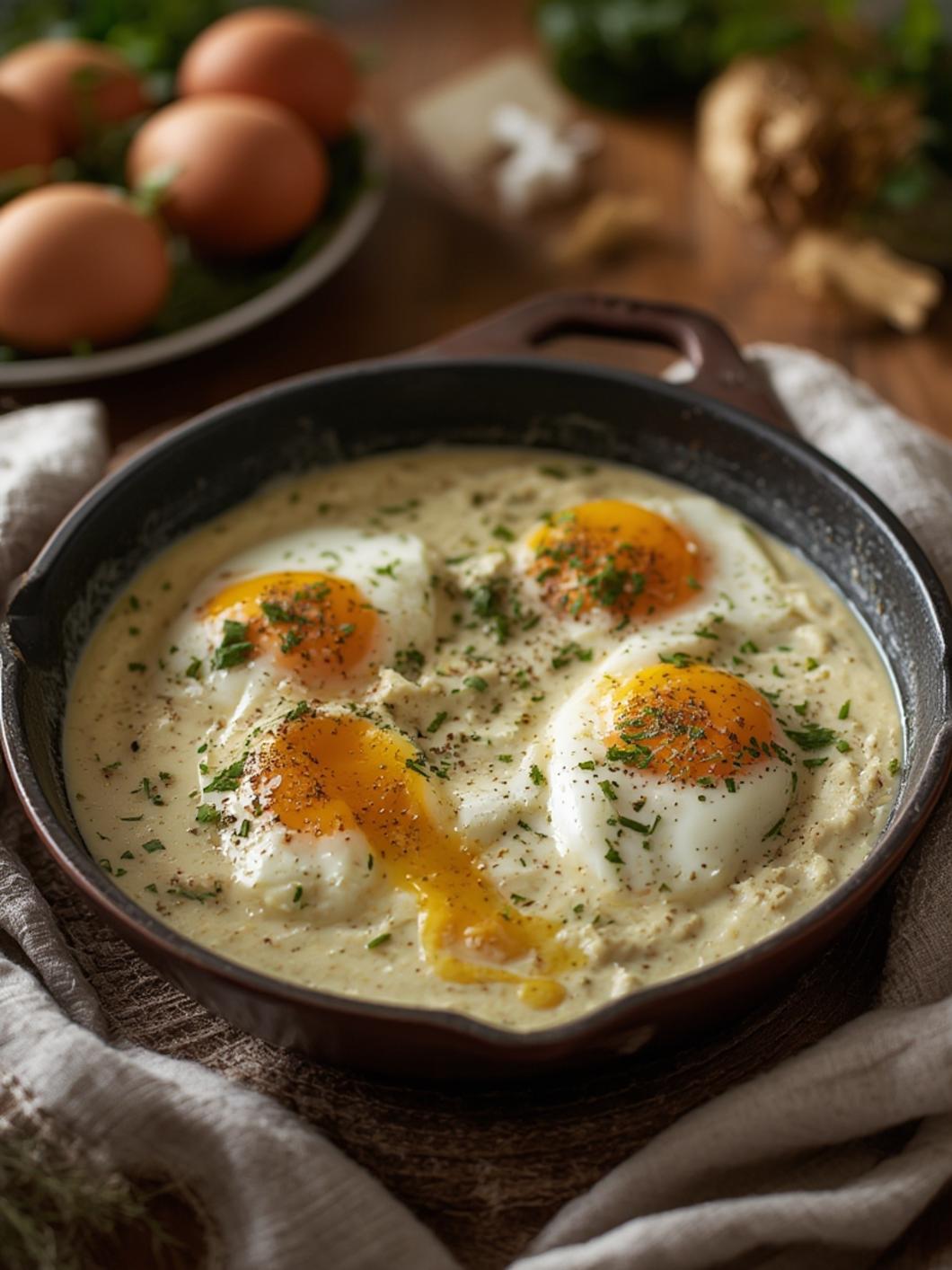 Creamy Feta Eggs