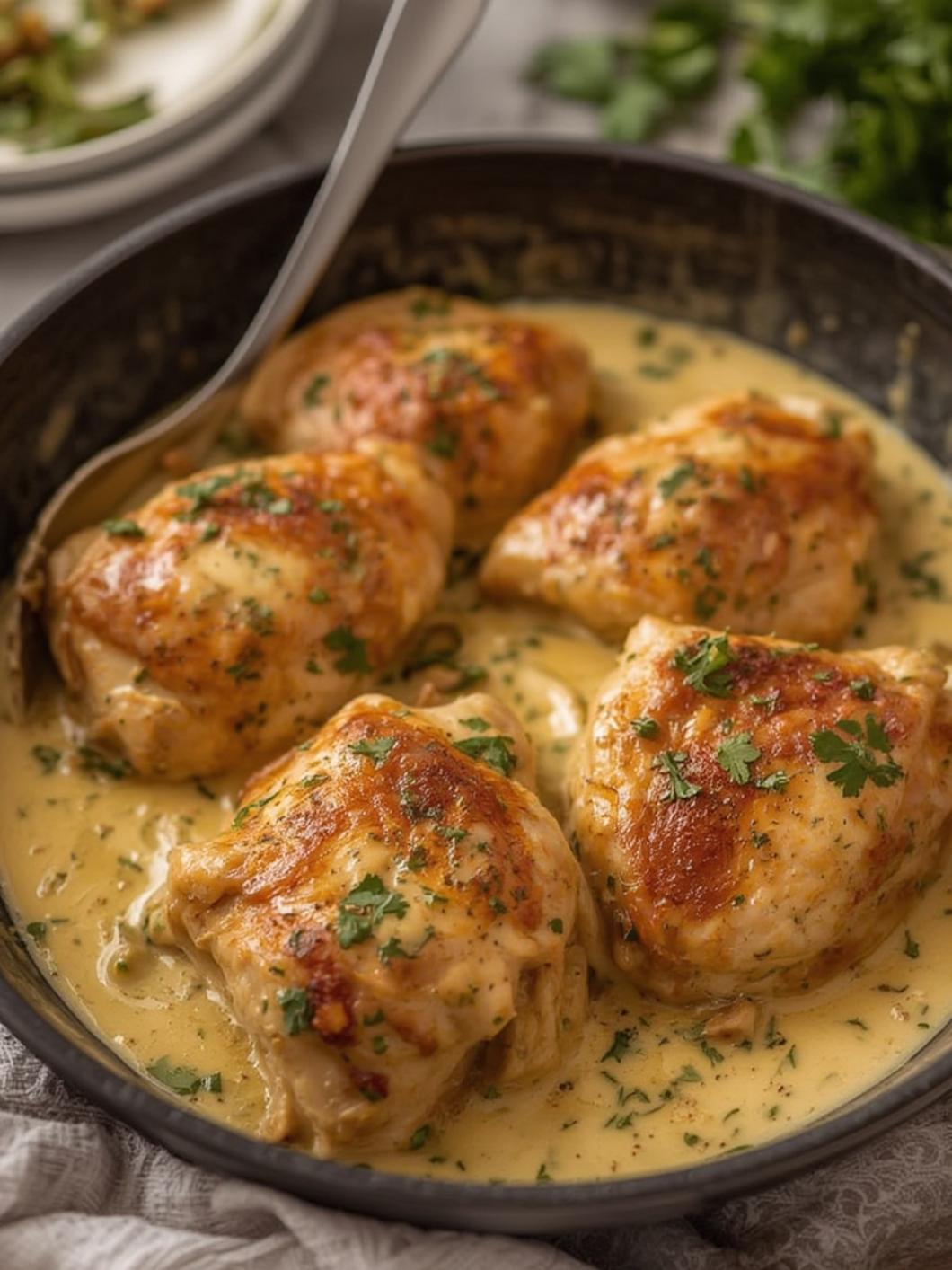 Creamy Garlic Chicken Thighs