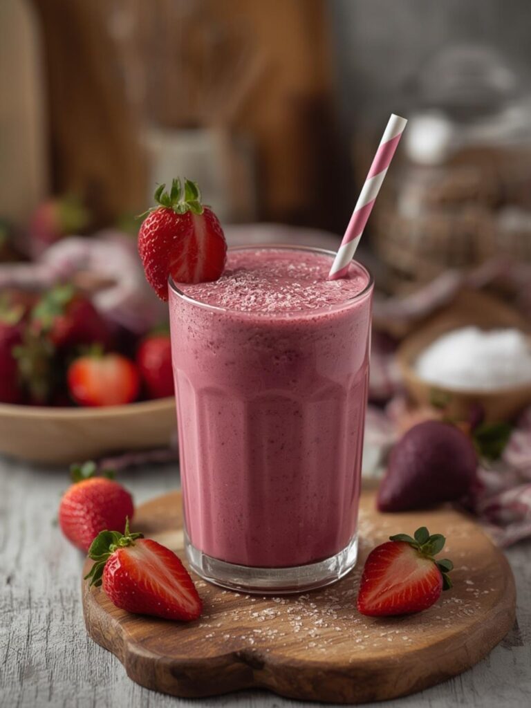 Pink Smoothie (Strawberry + Beetroot)