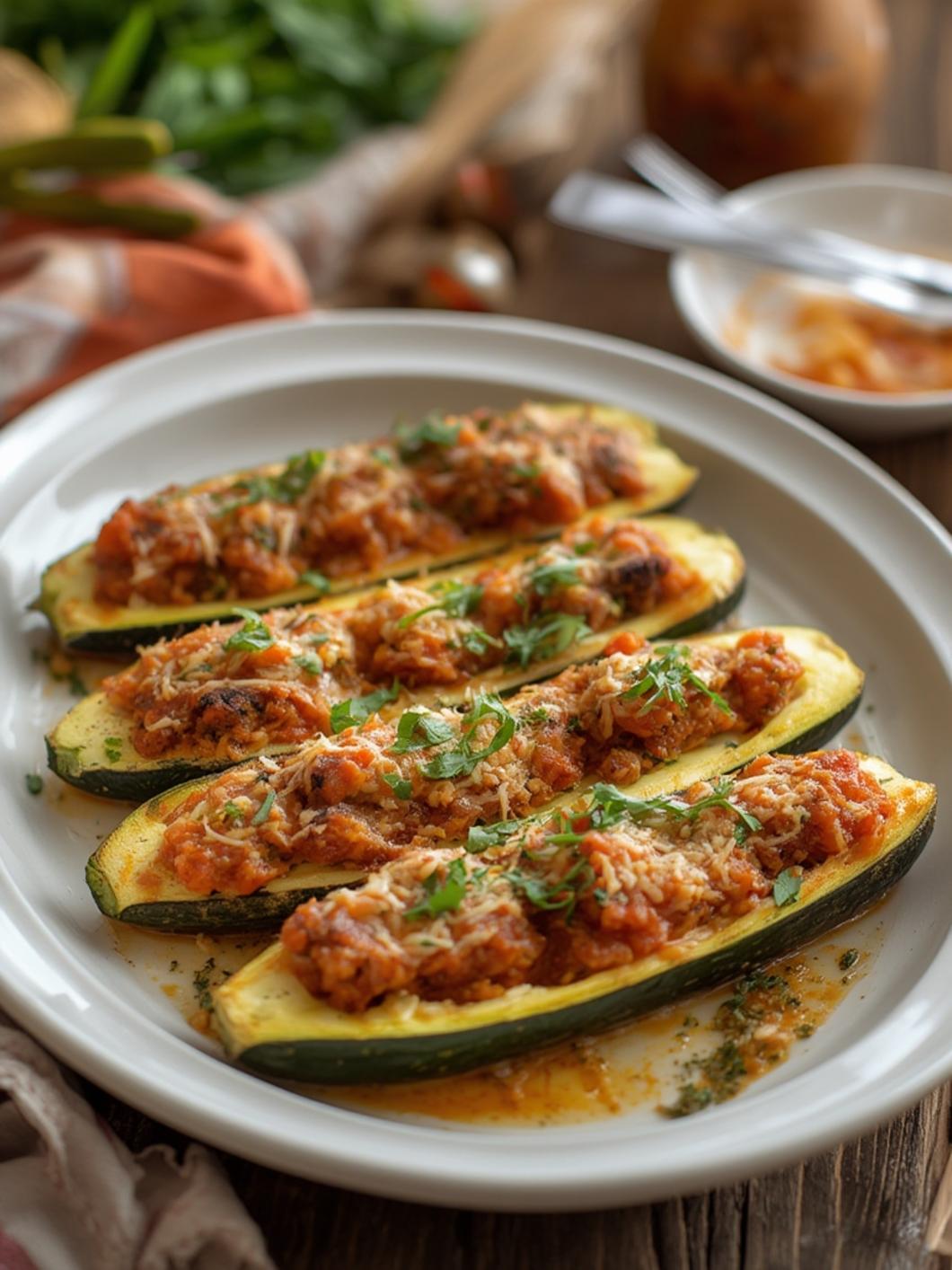 Stuffed Zucchini Boats