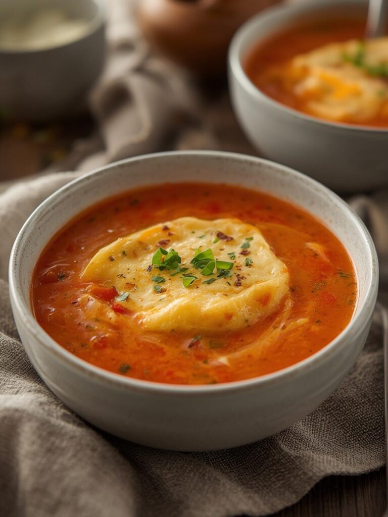 Best Tomato Soup with Cheddar Bay Dumplings