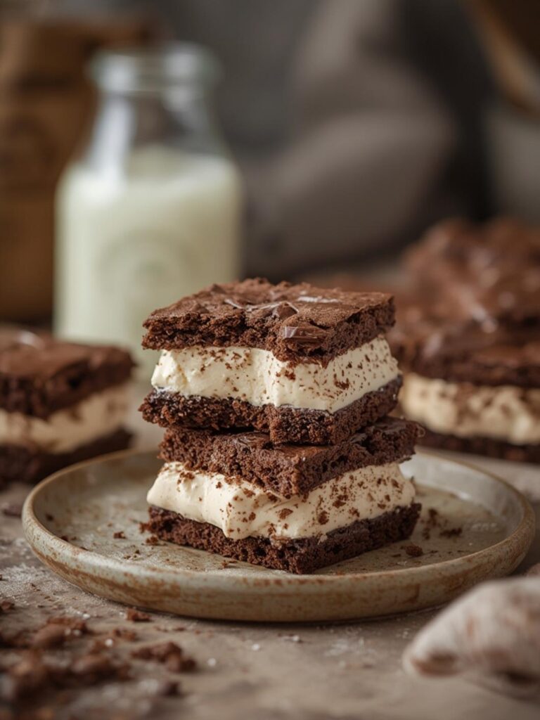 Brownie Ice Cream Sandwiches