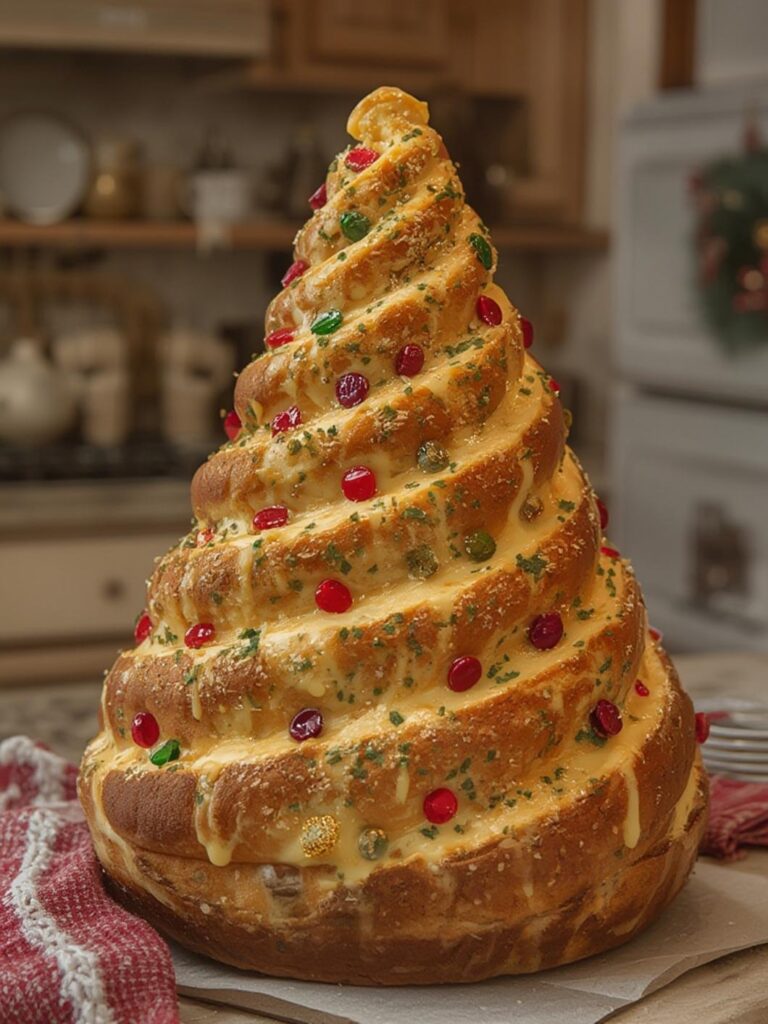 Cheesy Christmas Tree Bread