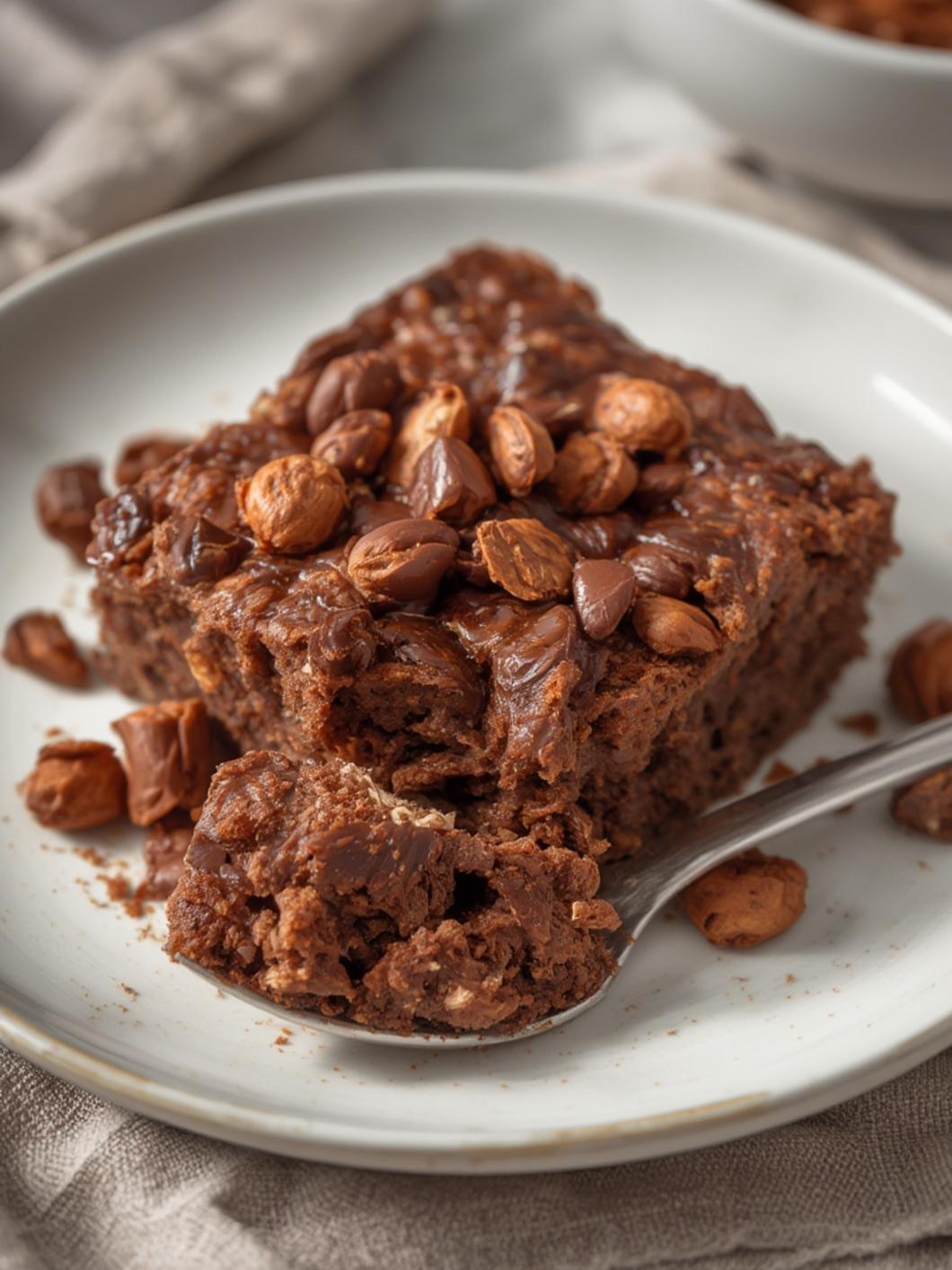 Chocolate Baked Oatmeal served