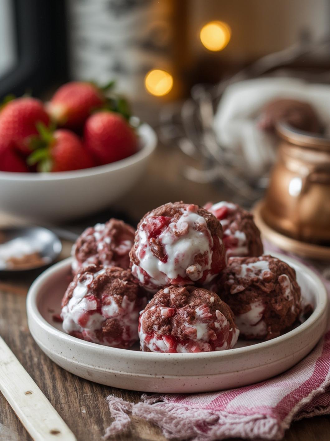 Chocolate Strawberry Yogurt Clusters