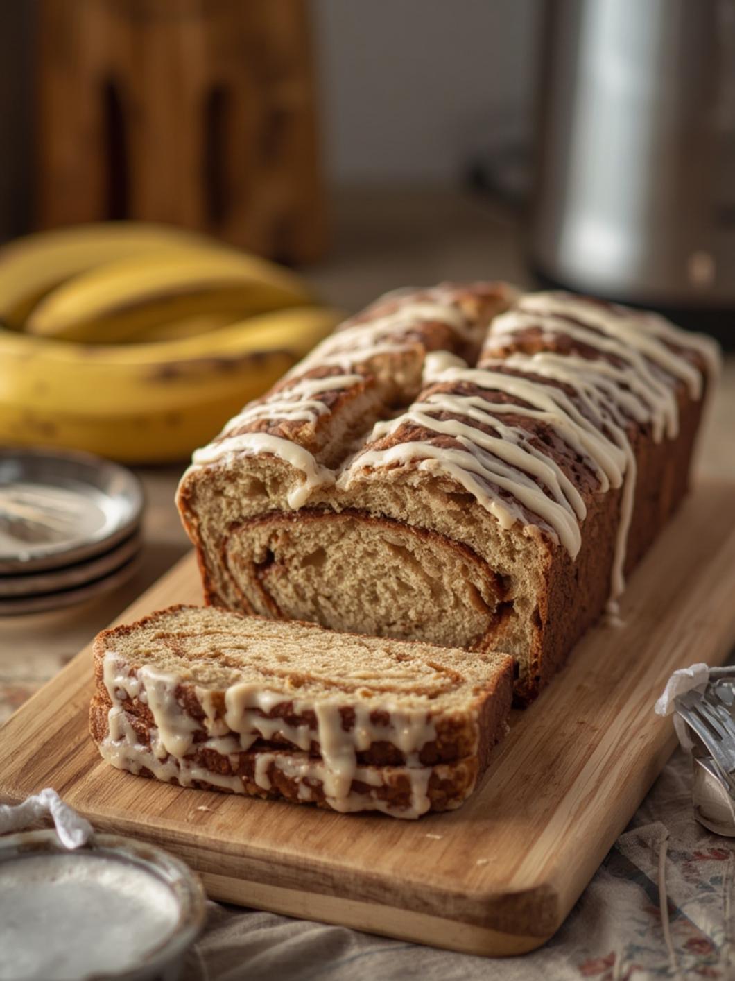 Cinnamon Roll Banana Bread