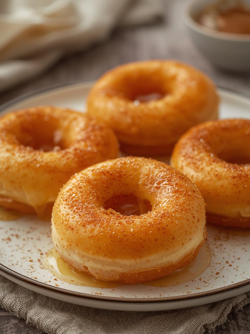 Crème Brûlée Donuts served