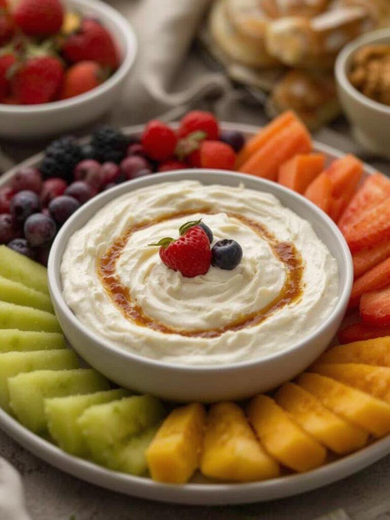 Cream Cheese Fruit Dip (3 Ingredients)