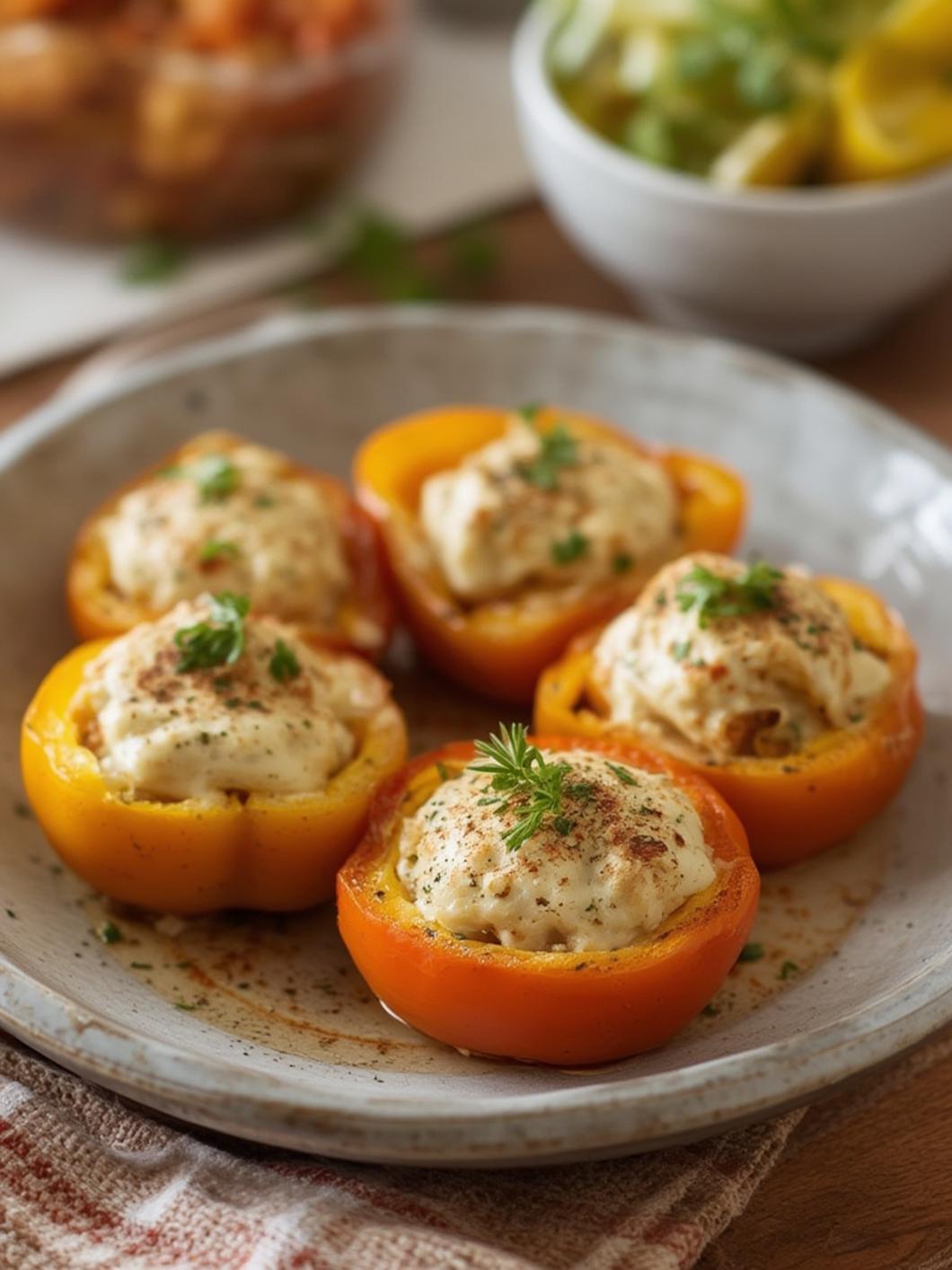 Cream Cheese Stuffed Mini Peppers