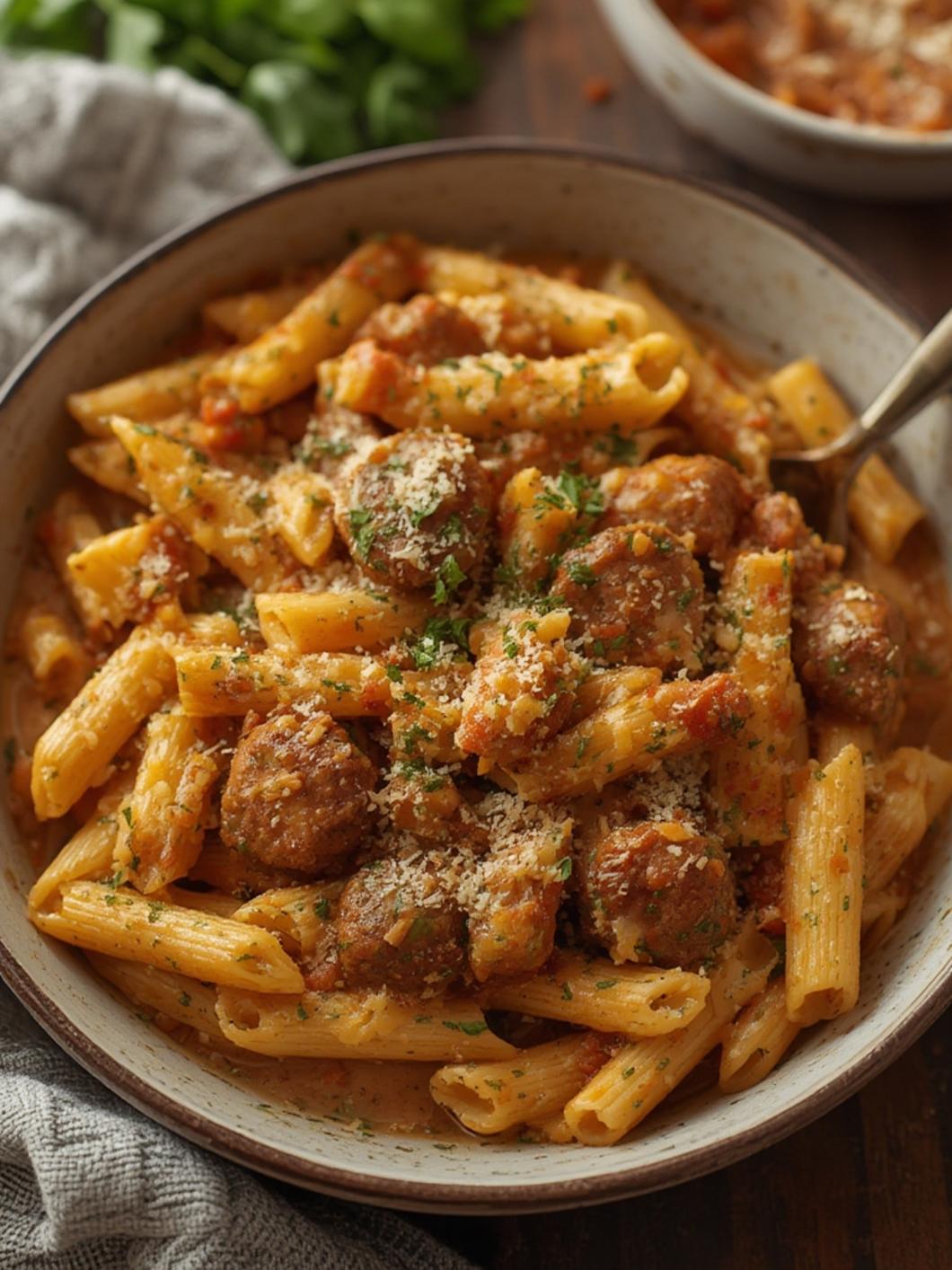 Creamy Cajun Sausage Pasta