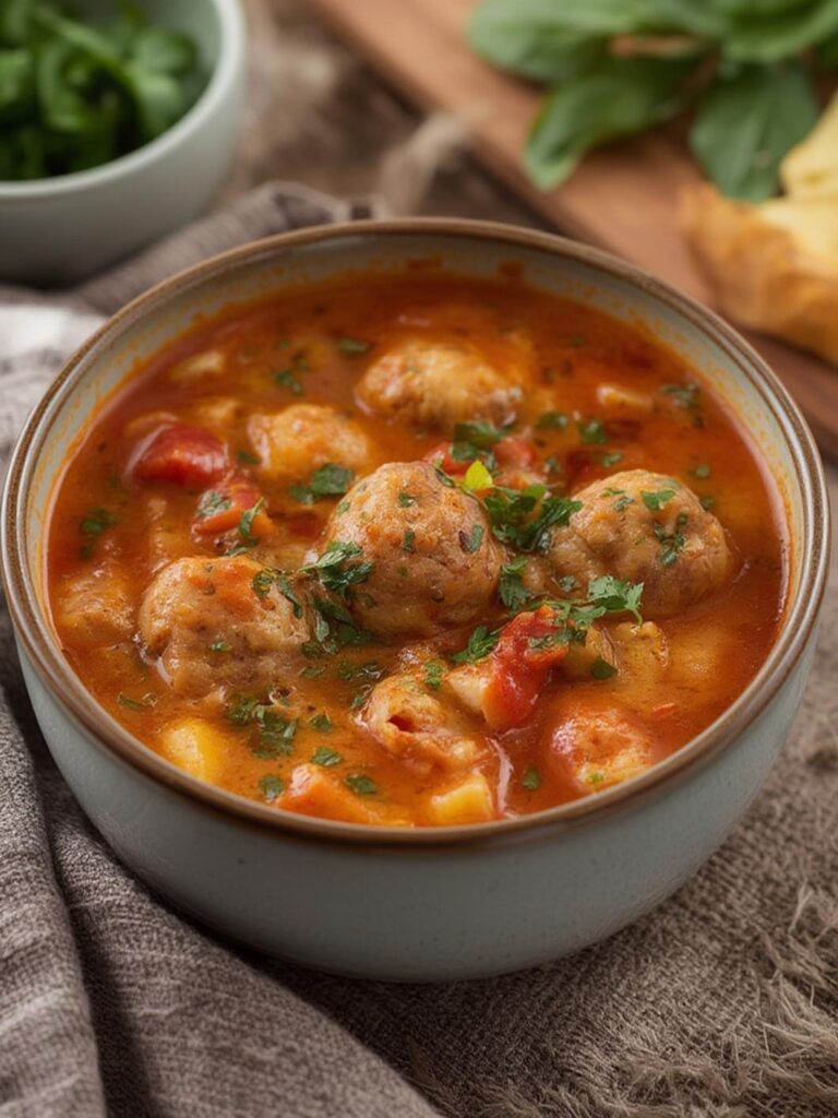 Creamy Italian Meatball Soup Recipe