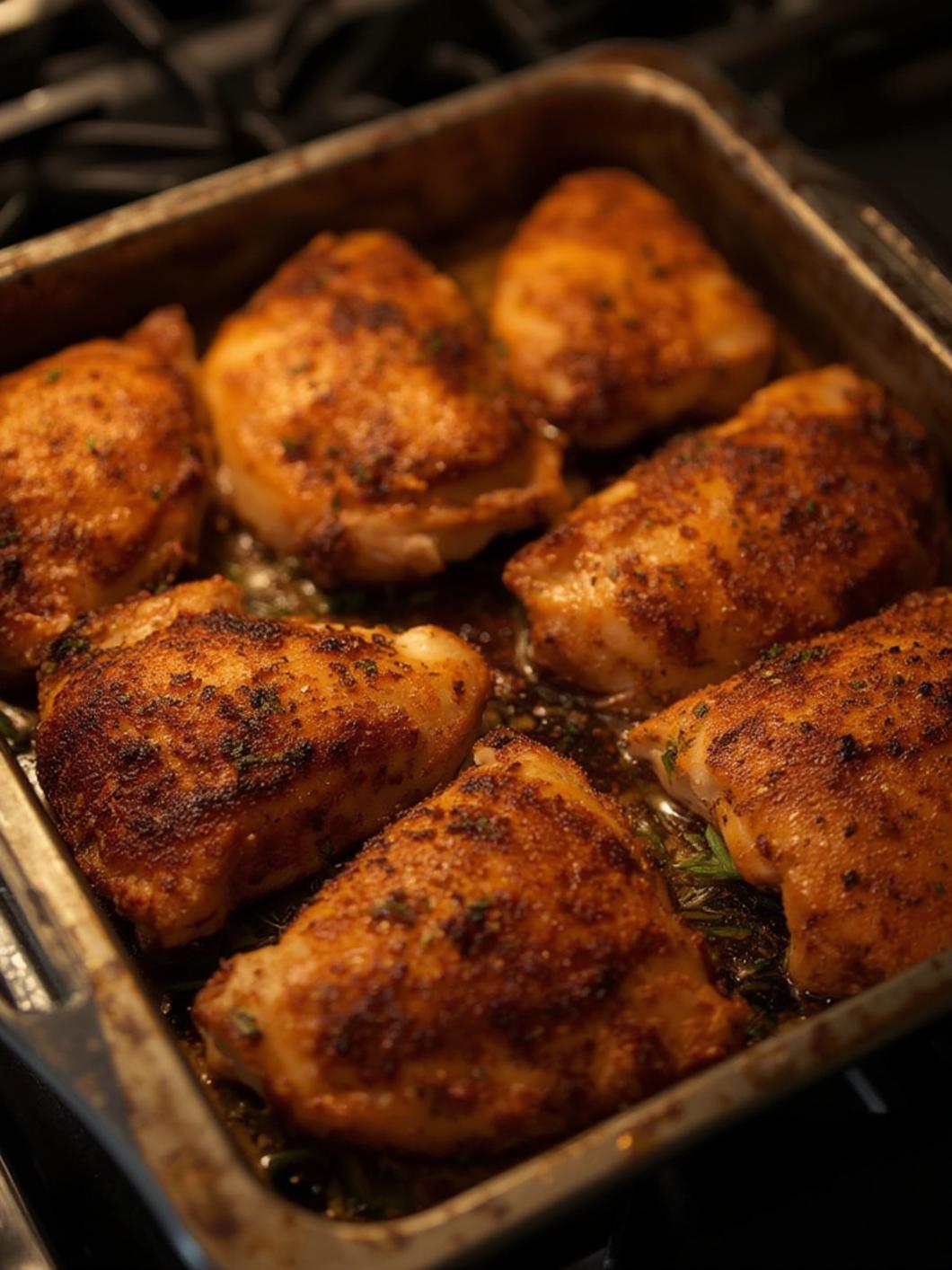 Crispy Oven Chicken Thighs