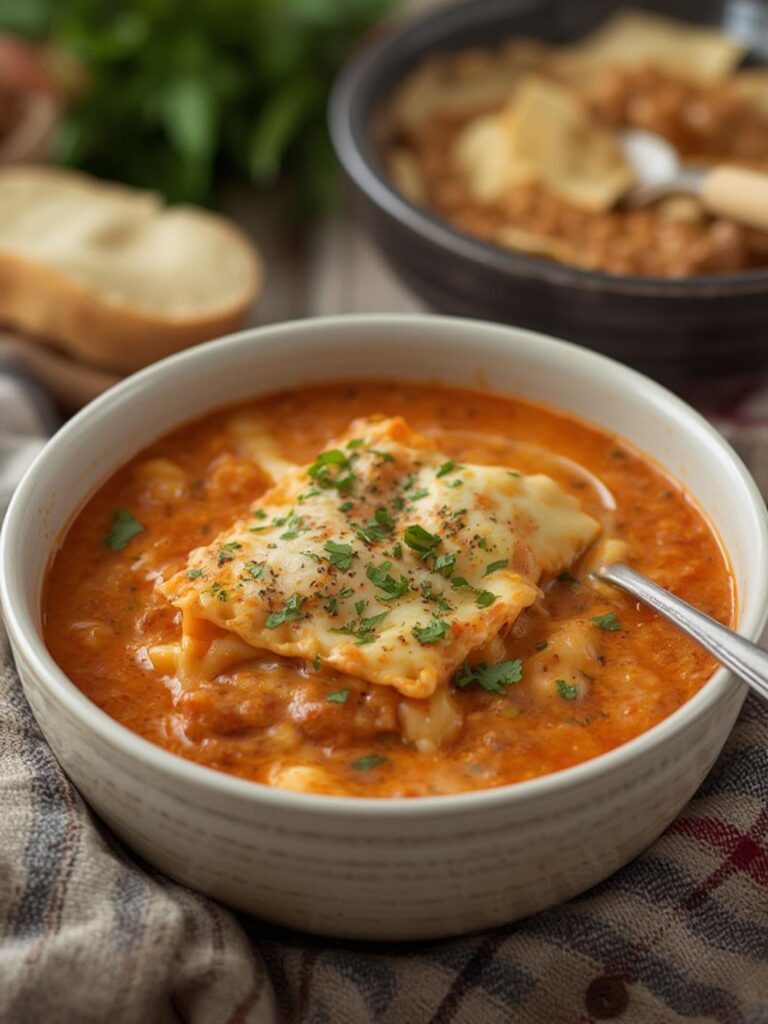 Easy Creamy Lasagna Soup