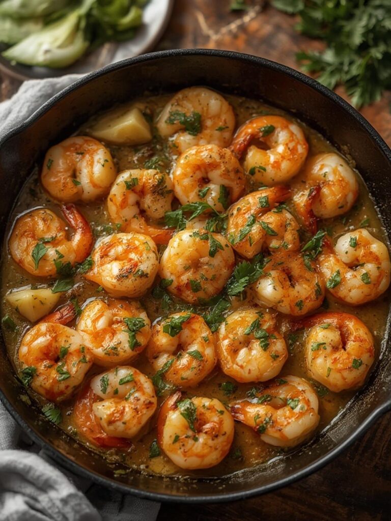 Garlic Butter Shrimp Skillet