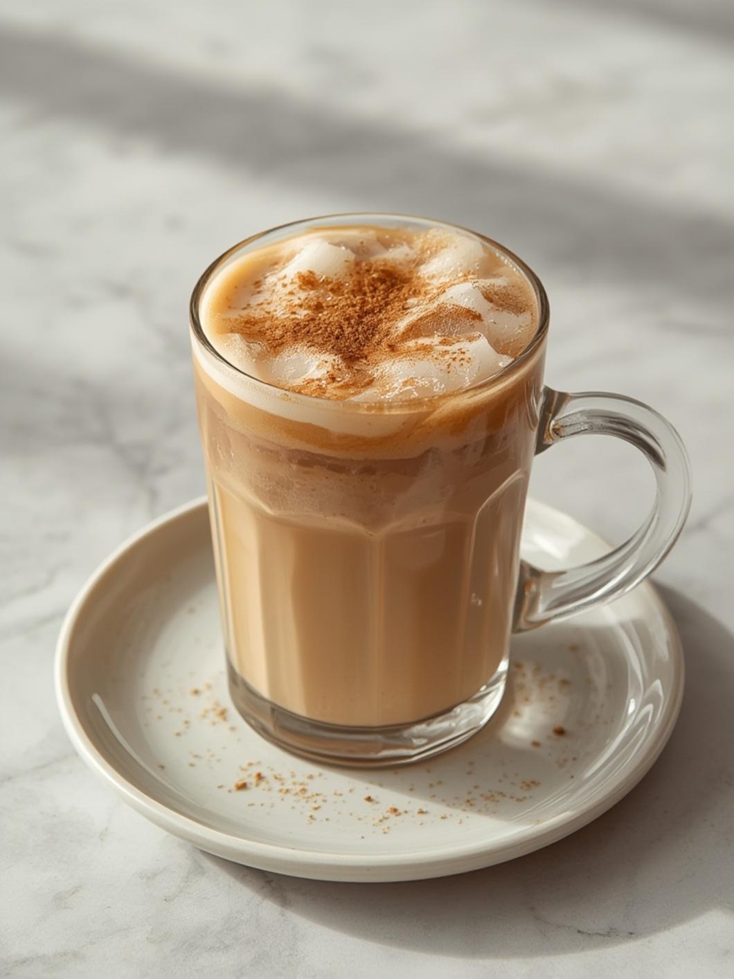 Iced Brown Sugar Latte served