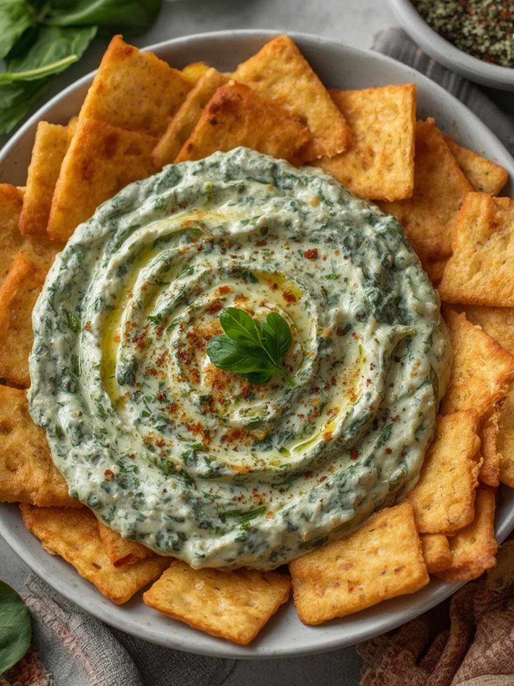 Knorr Spinach Dip served