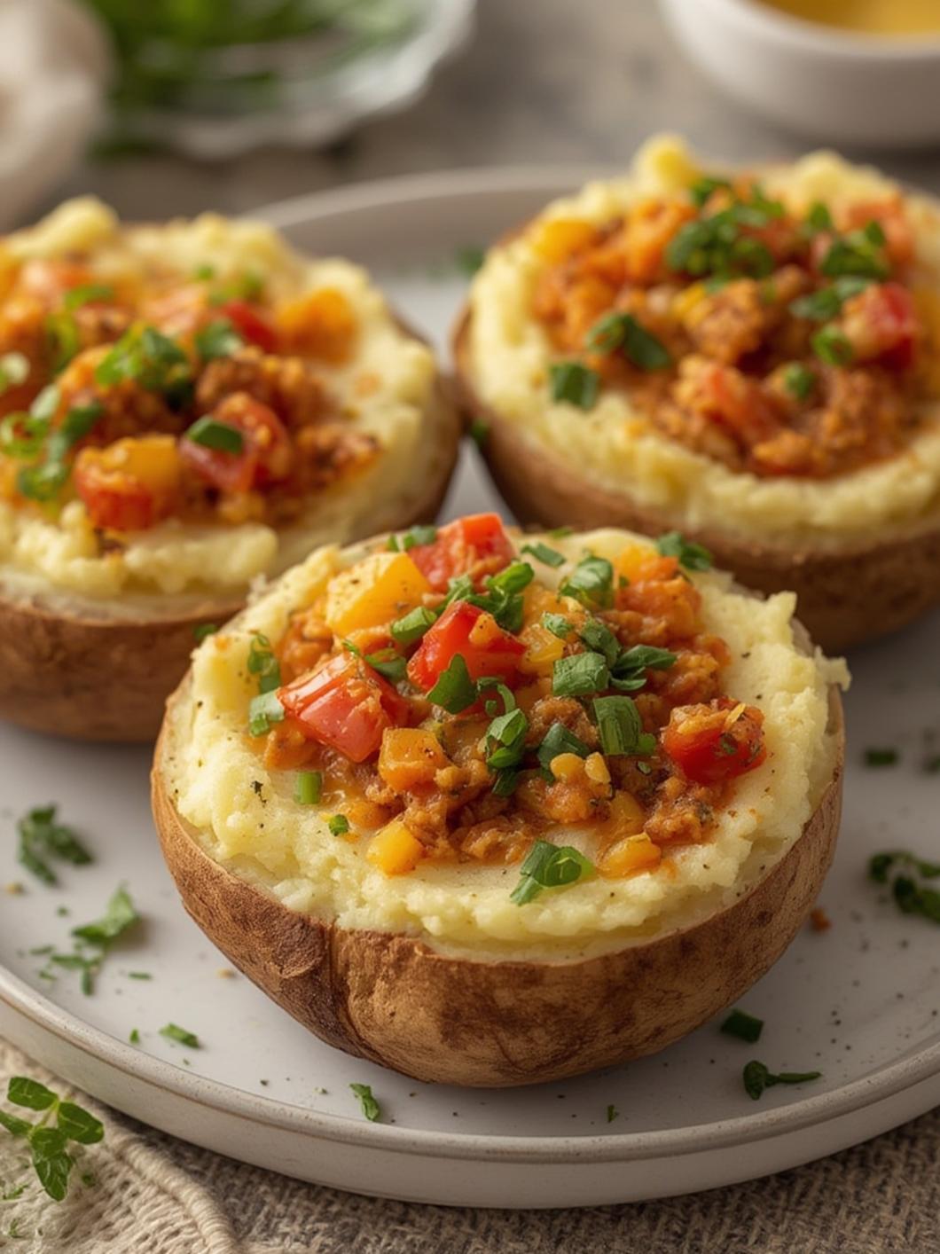 Loaded Mashed Potato Bowls with Toppings