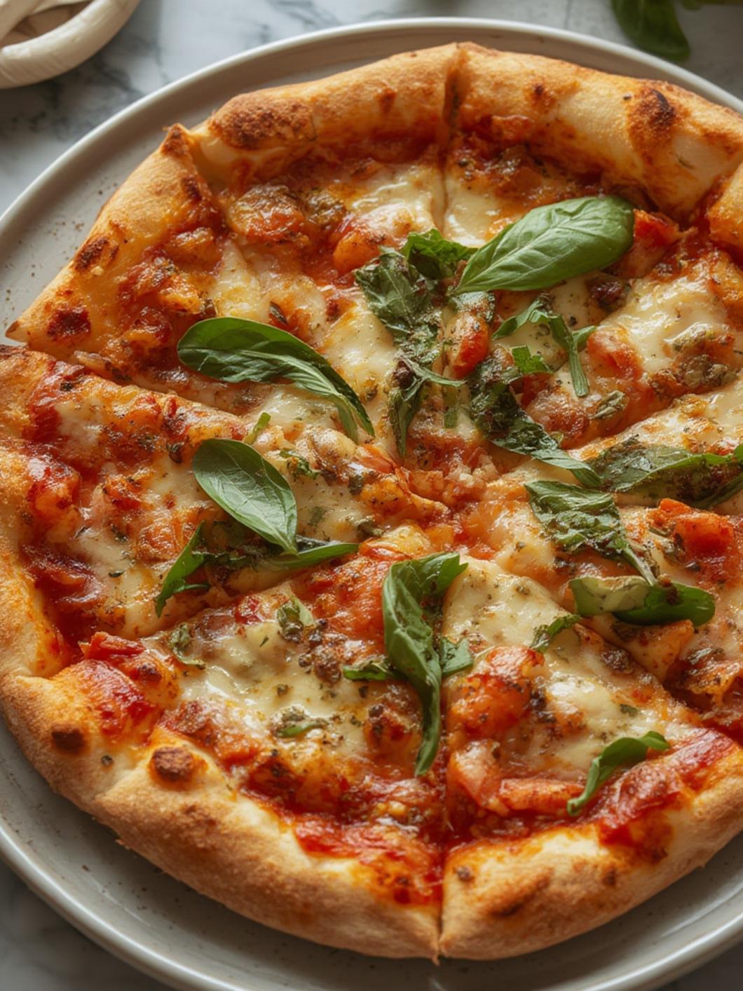 Low-Calorie Pizza served