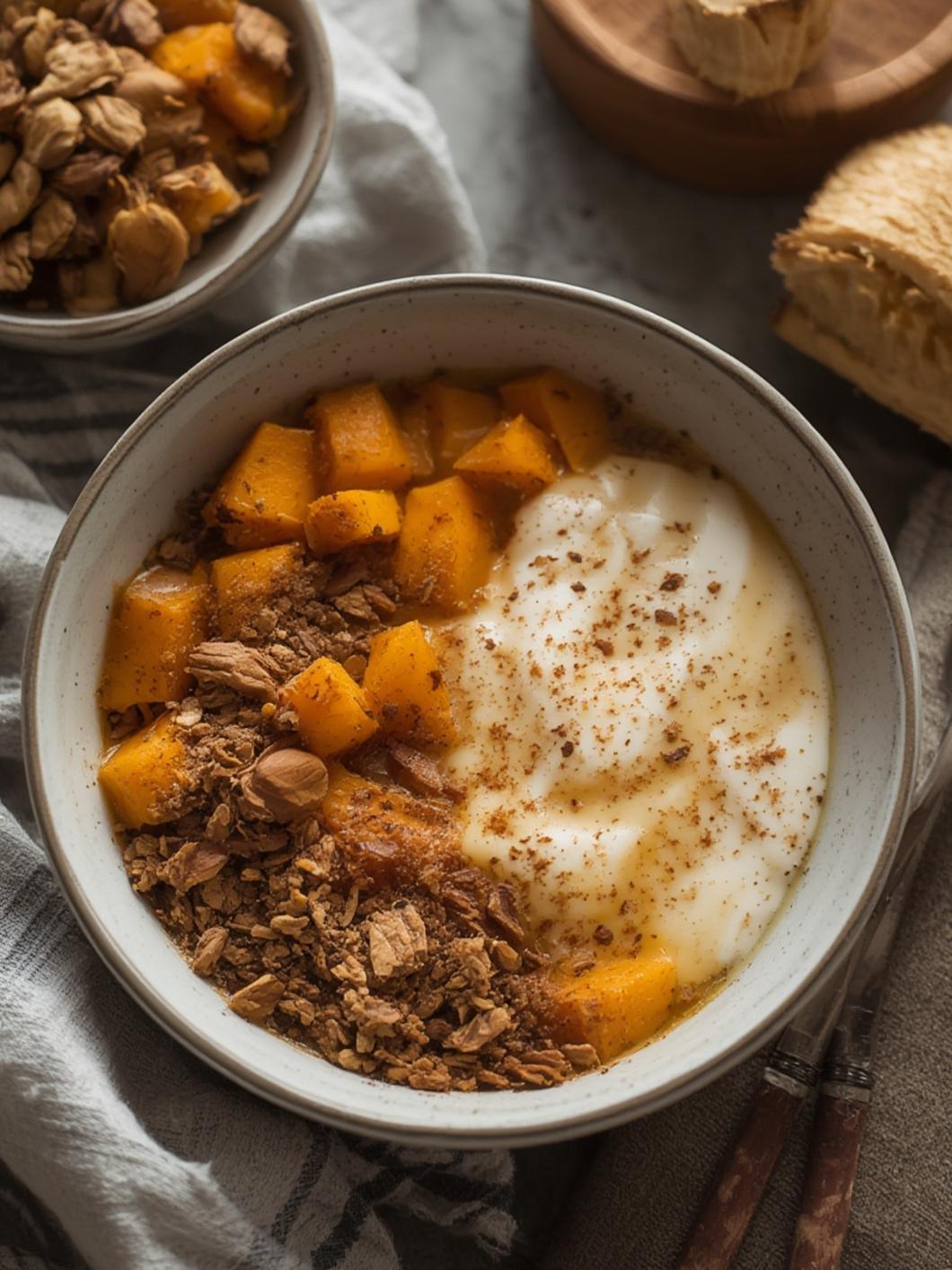 Maple Roasted Butternut Squash Yogurt Bowl