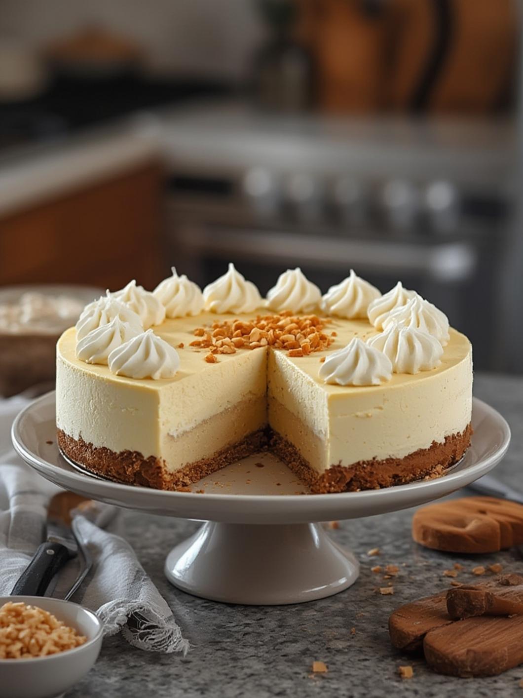 No-Bake Lotus Biscoff Cheesecake