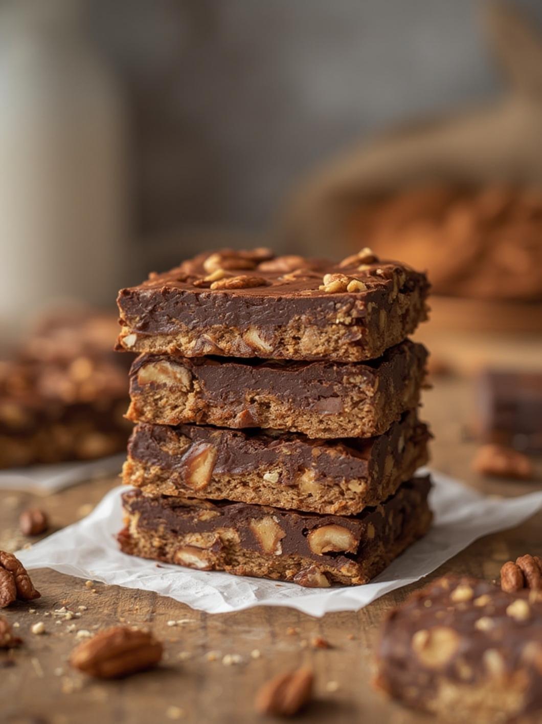 No-bowl Chocolate Nut Bars