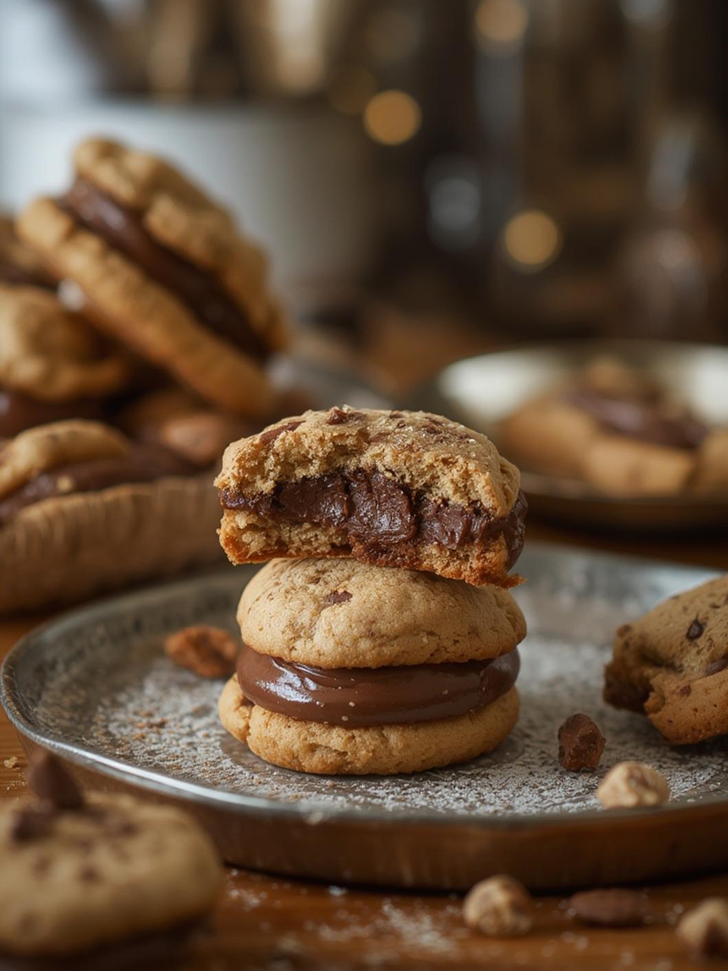 Nutella Stuffed Cookies