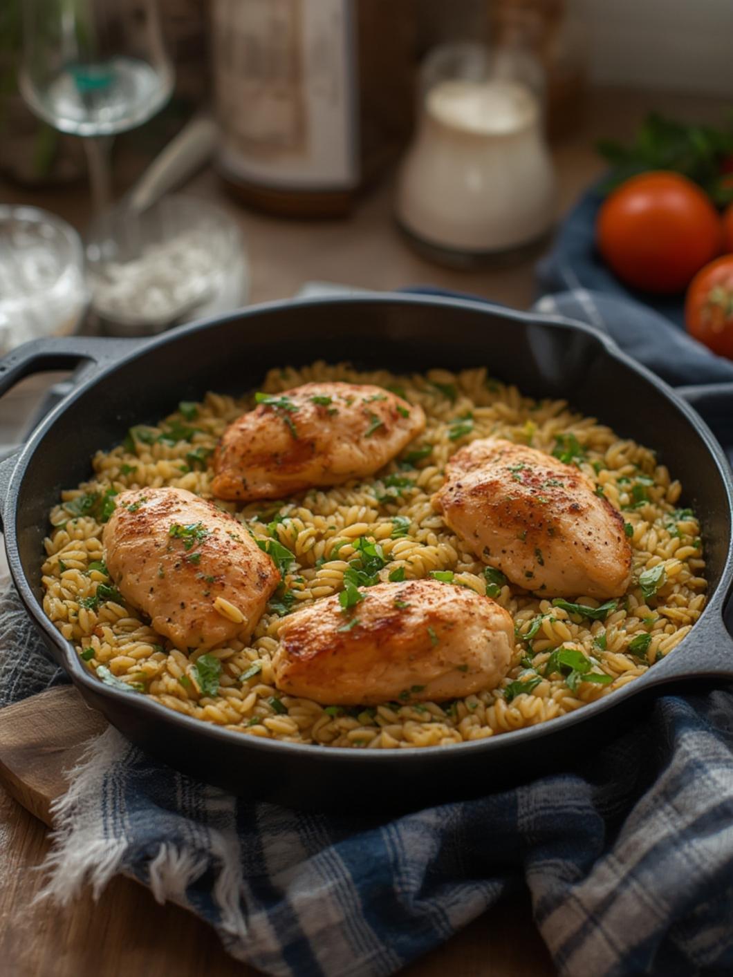 One-Pan Chicken Orzo
