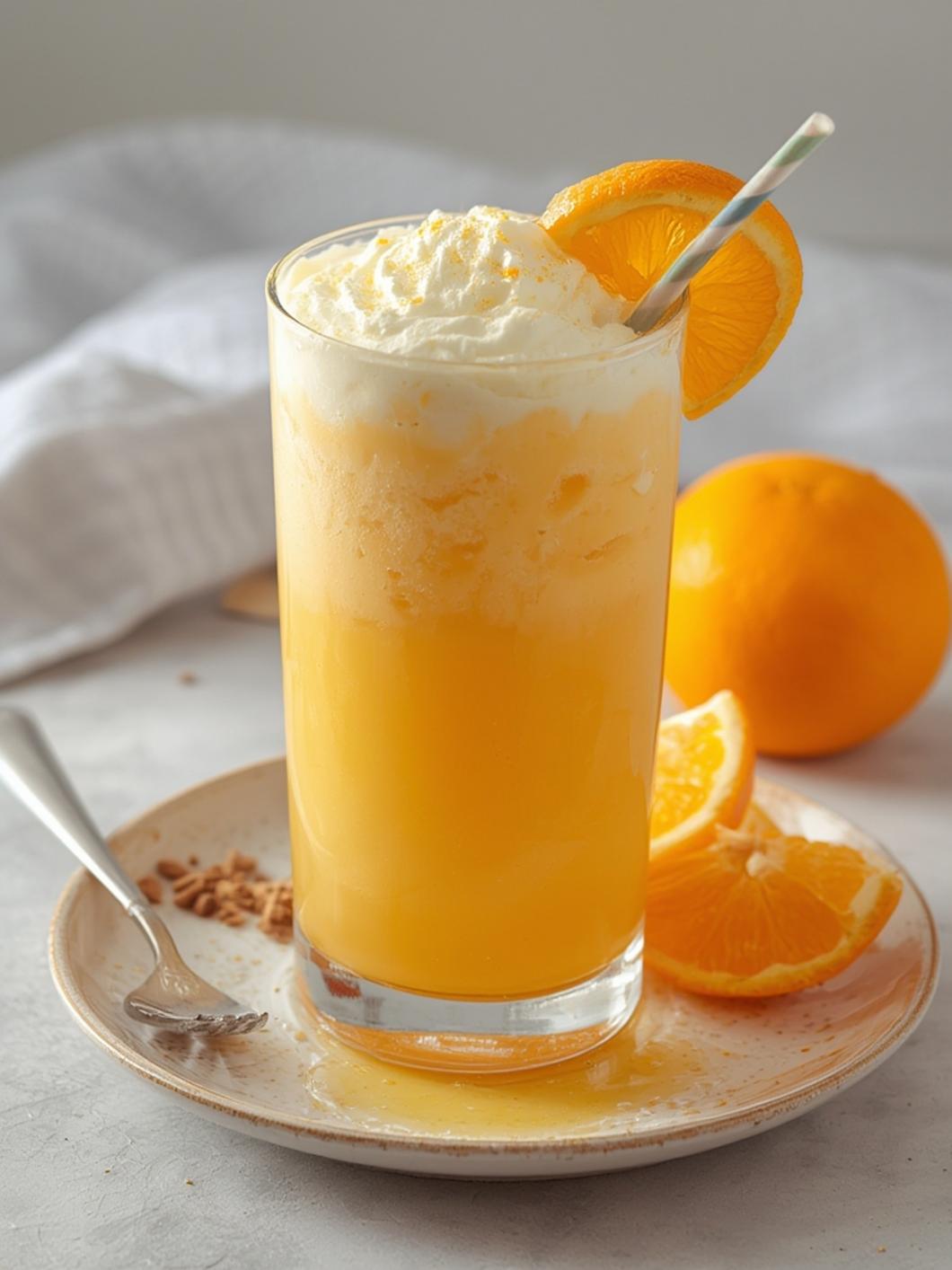 Orange Creamsicle Drink served