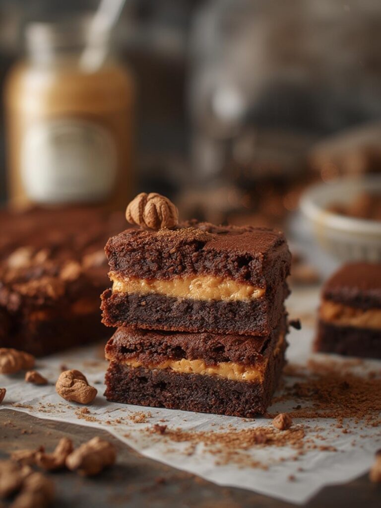 peanut butter stuffed brownies