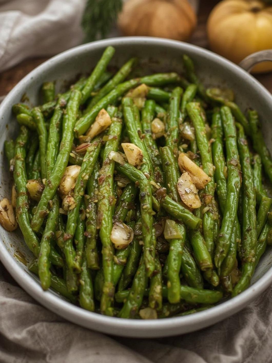 Roasted Garlic Green Beans