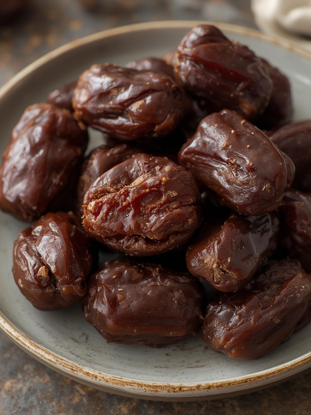 Viral Chocolate Dates served