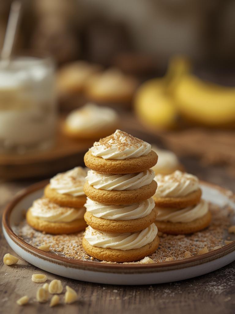 Banana Cream Pie Cookies served
