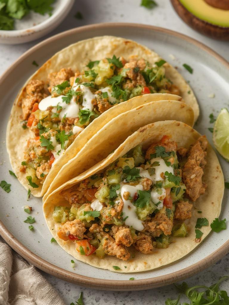 Chicken Caesar Smash Tacos