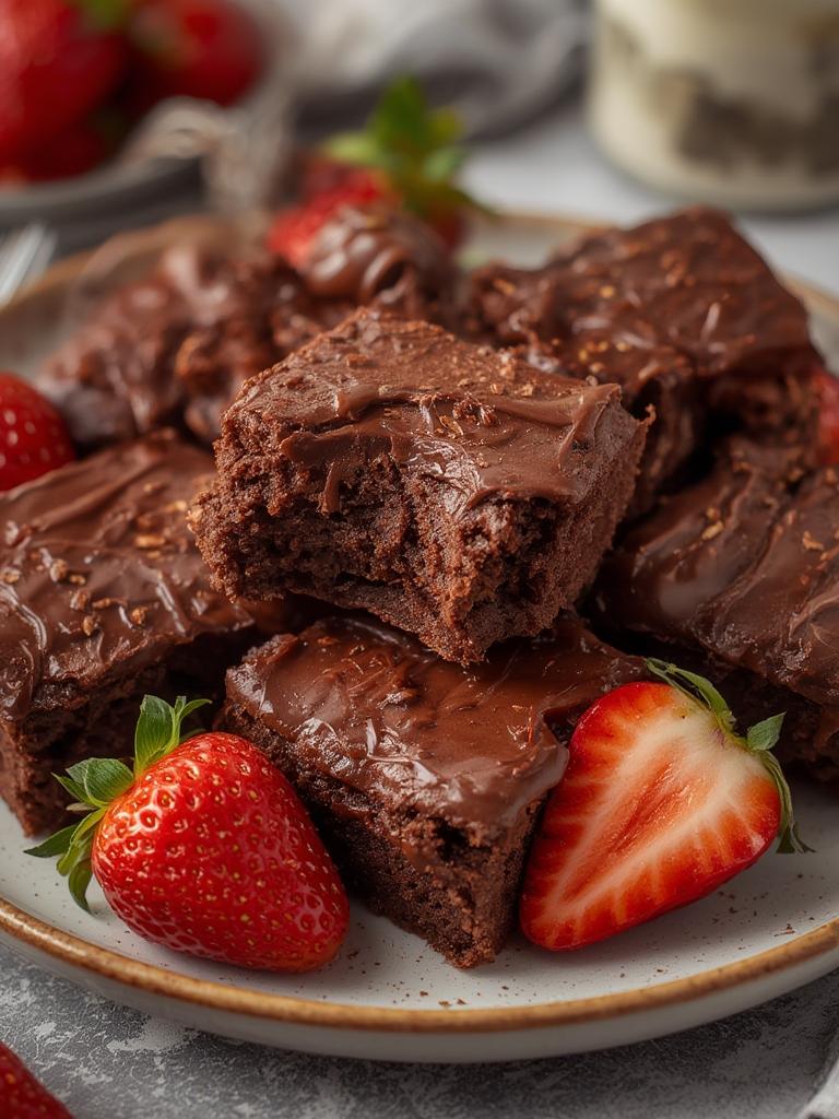 Chocolate Covered Strawberry Brownies