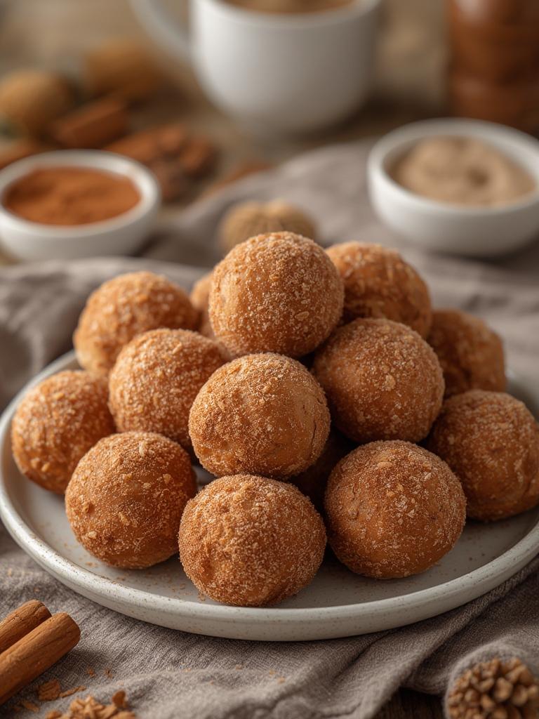 Cinnamon Sugar Pretzel Bites served