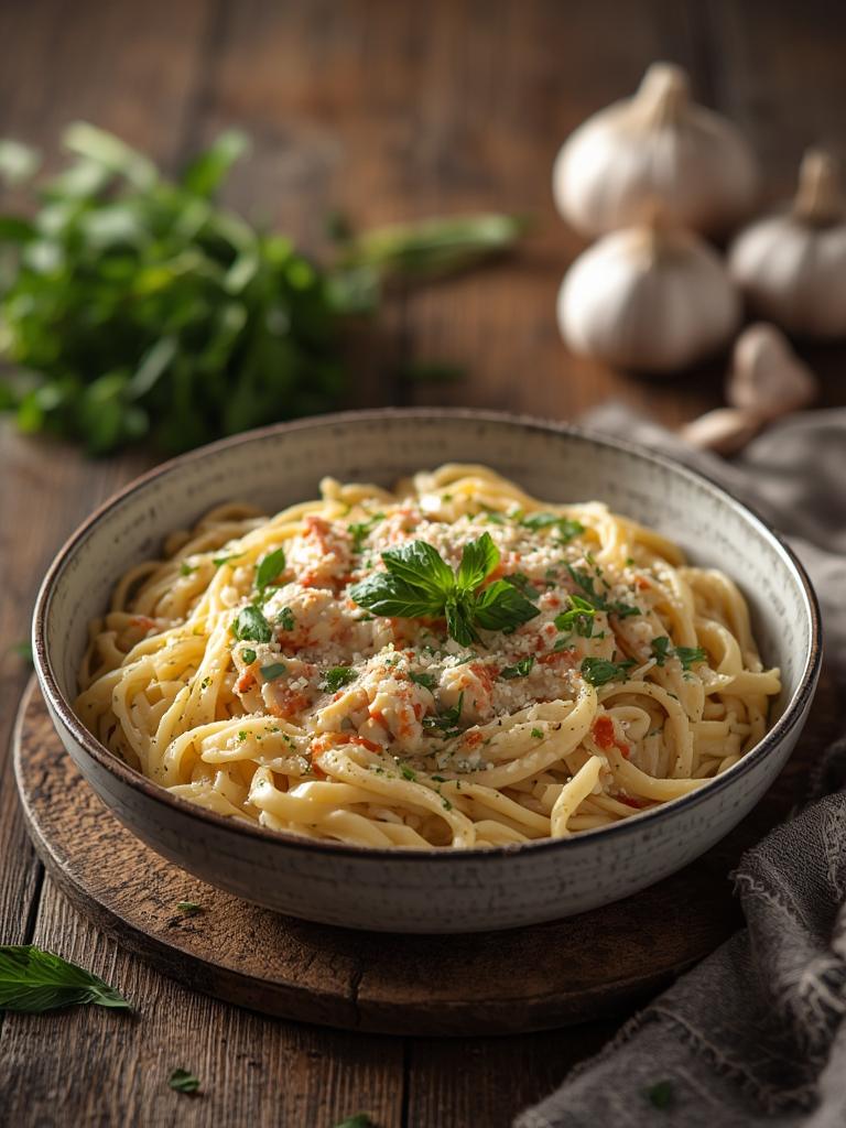 One Pot Creamy Garlic Pasta
