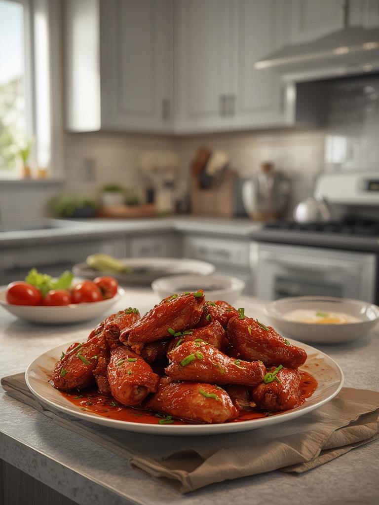 Spicy Korean-Style Sticky Wings