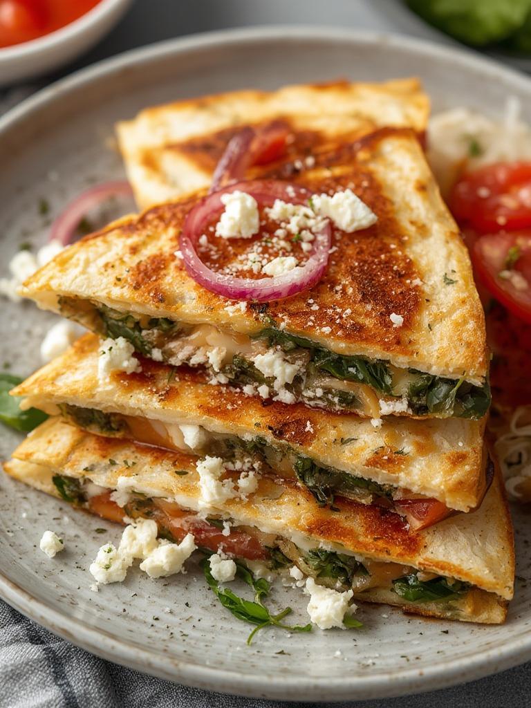 Delicious Mediterranean Quesadillas