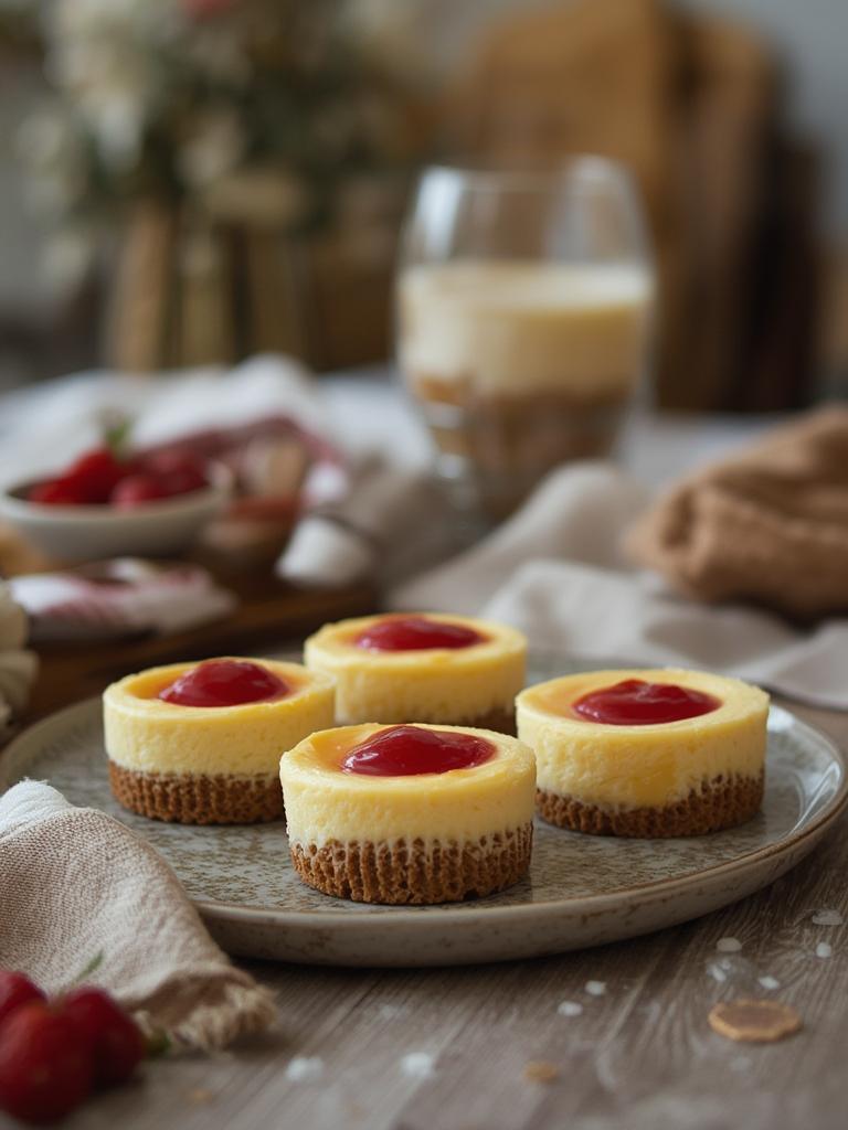 Quick Mini Japanese Cheesecakes served