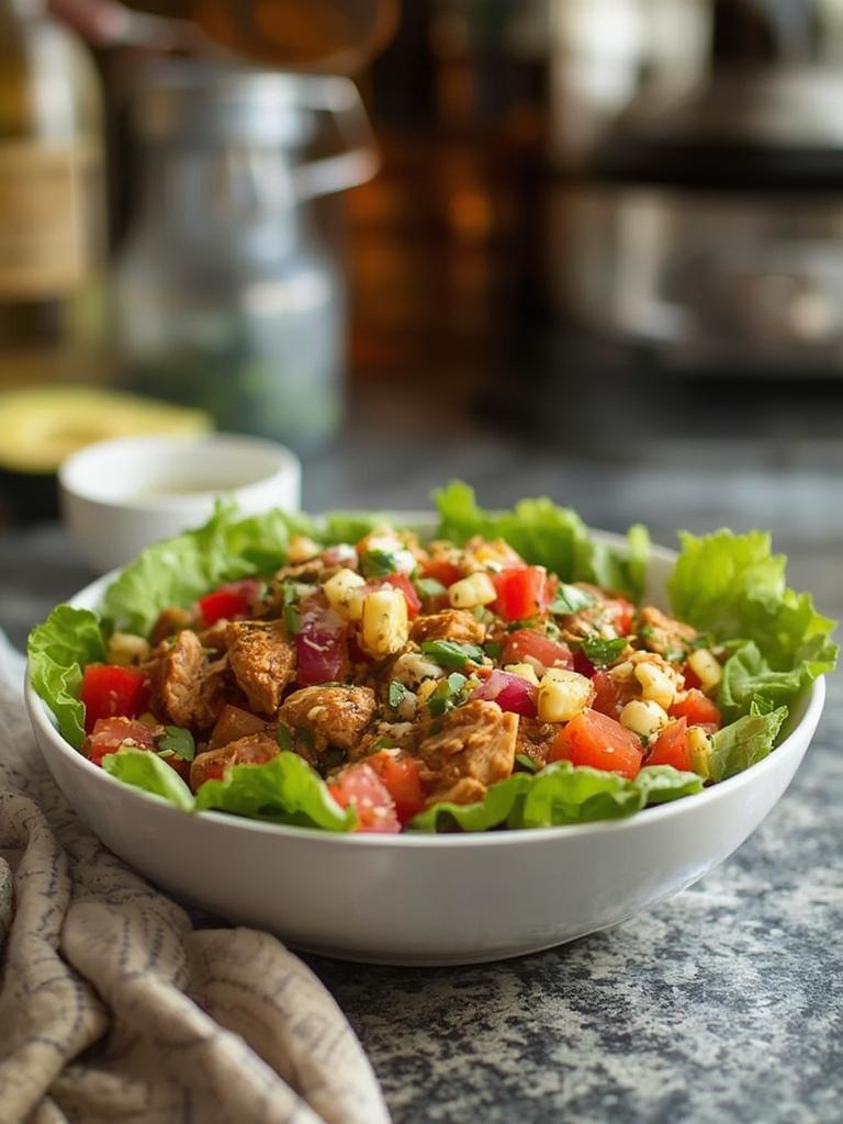 Quick Southwest Chicken Salad served