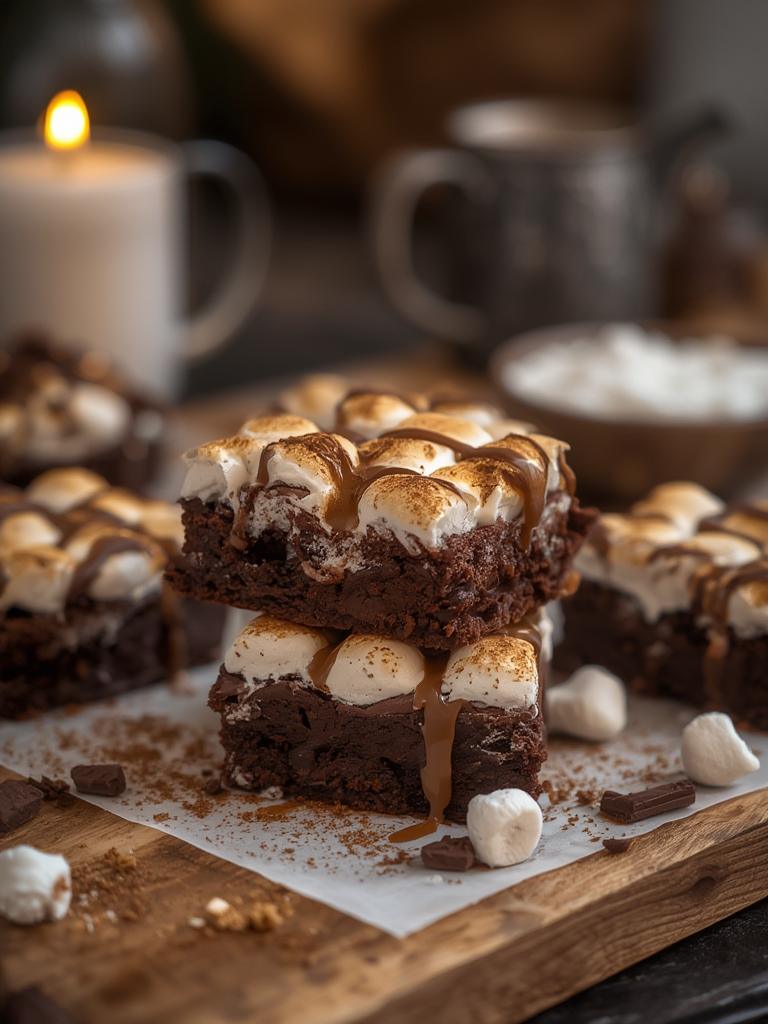 S'mores Brownies served