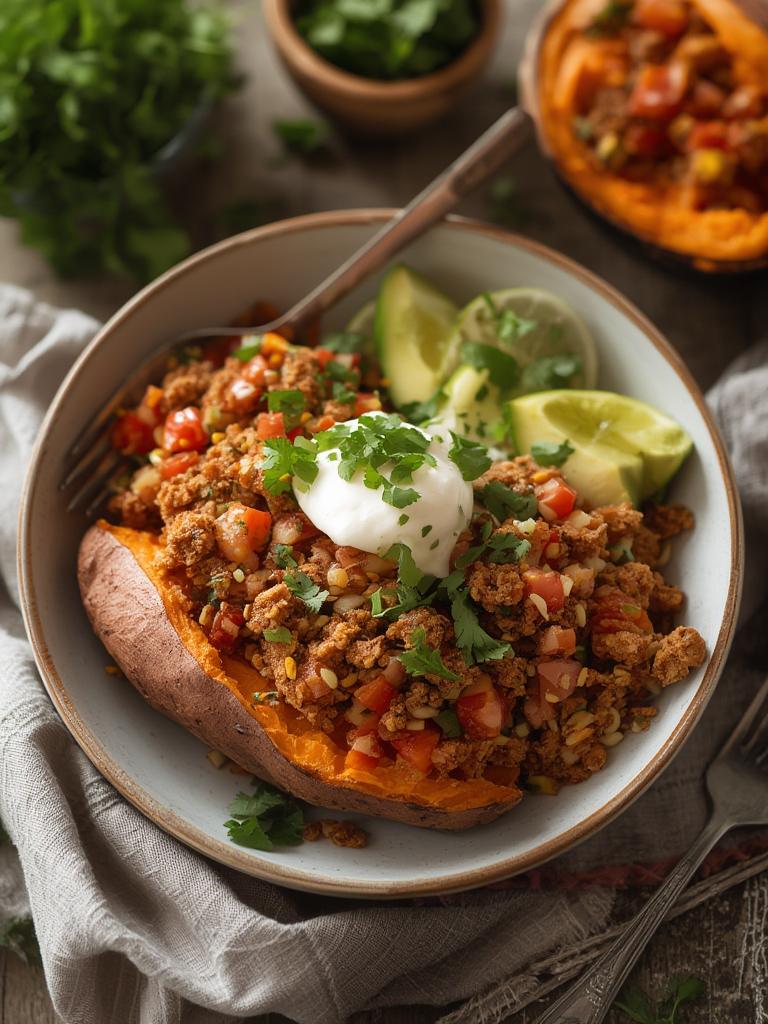 Sweet Potato Taco Bowl served
