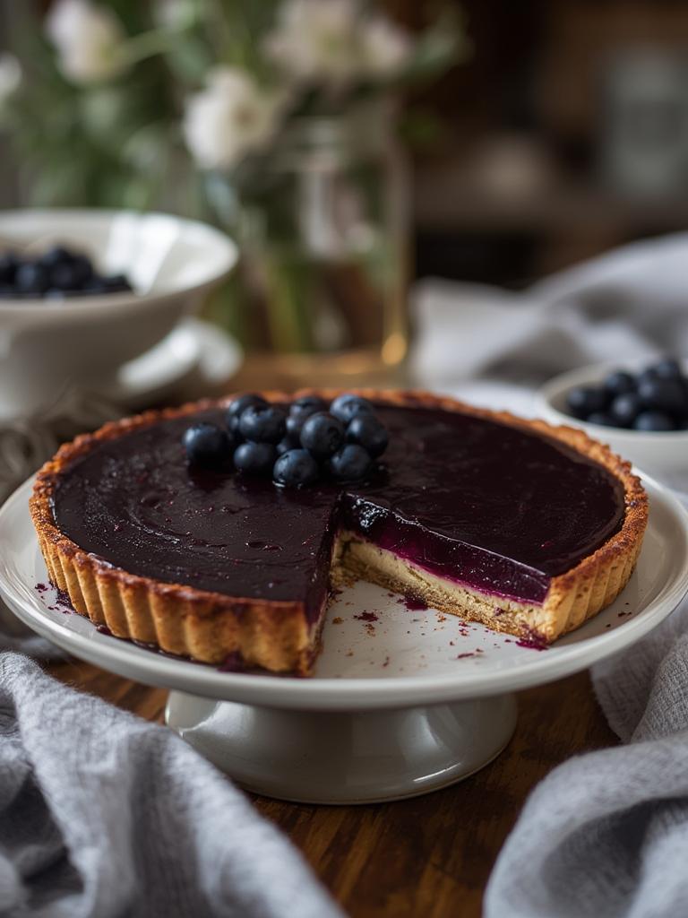 The Original Blueberry Ganache Tart Recipe served