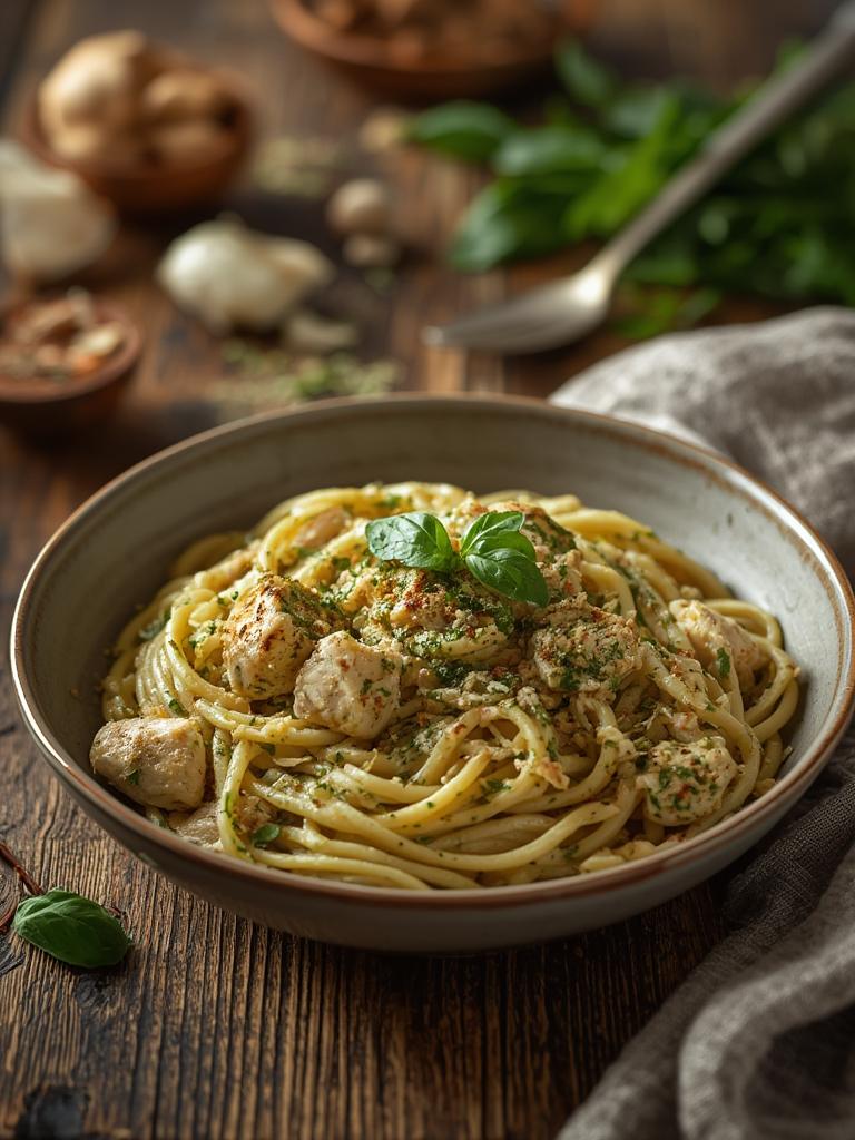 Creamy Pesto Chicken Pasta